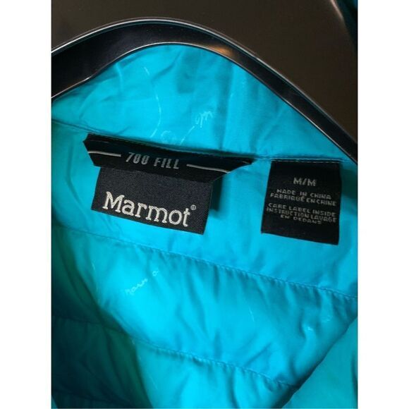 Marmot Alta 700 fill down puffer jacket winter turquoise women's size medium - Picture 5 of 7